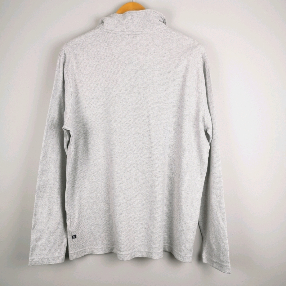 Chaps Lightweight Sweatshirt Zip Neck Cotton - Picture 3 of 10